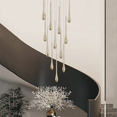 Circular Cone Staircase Chandelier – Modern LED Pendant, 1 to 25 Lights, 3 Colour Modes