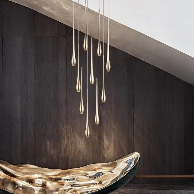 Circular Cone Staircase Chandelier – Modern LED Pendant, 1 to 25 Lights, 3 Colour Modes