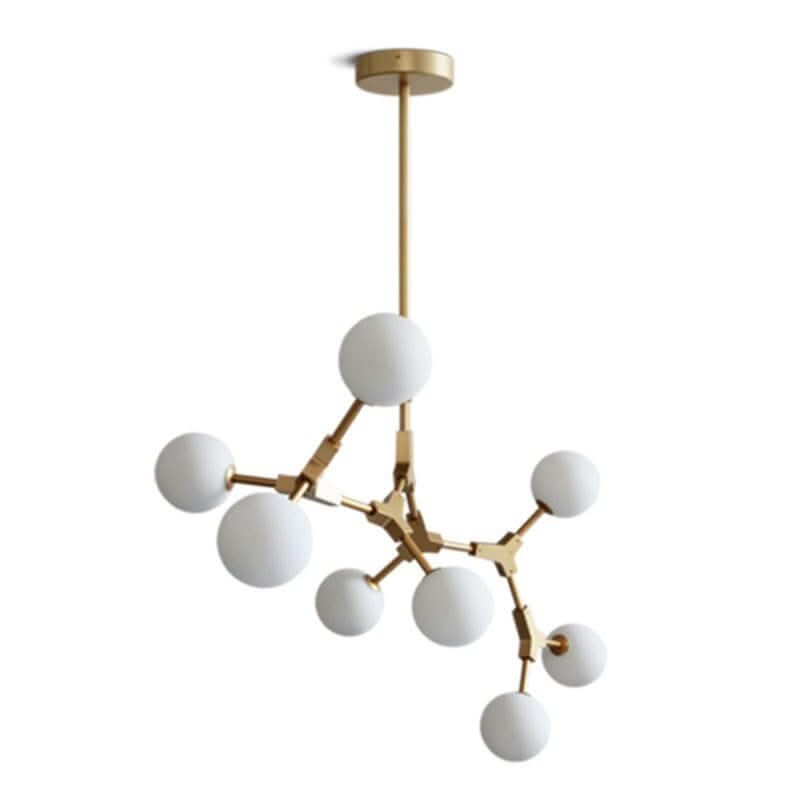 Circular Glass Ball Molecule Chandelier Lighting – Modern Sculptural LED Pendant