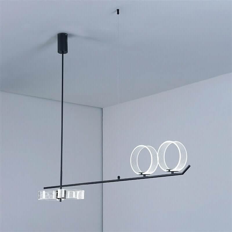 Circular Rings LED Hanging Light for Kitchen Island – 4 & 5 Ring Configurations