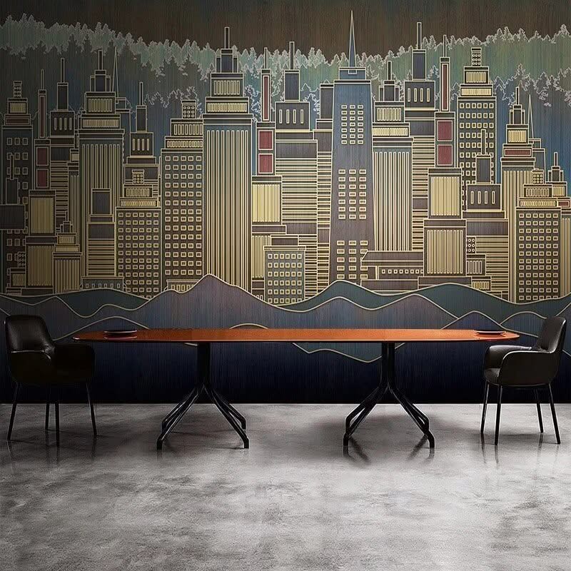City Buildings Wallpaper for Home Wall Decor