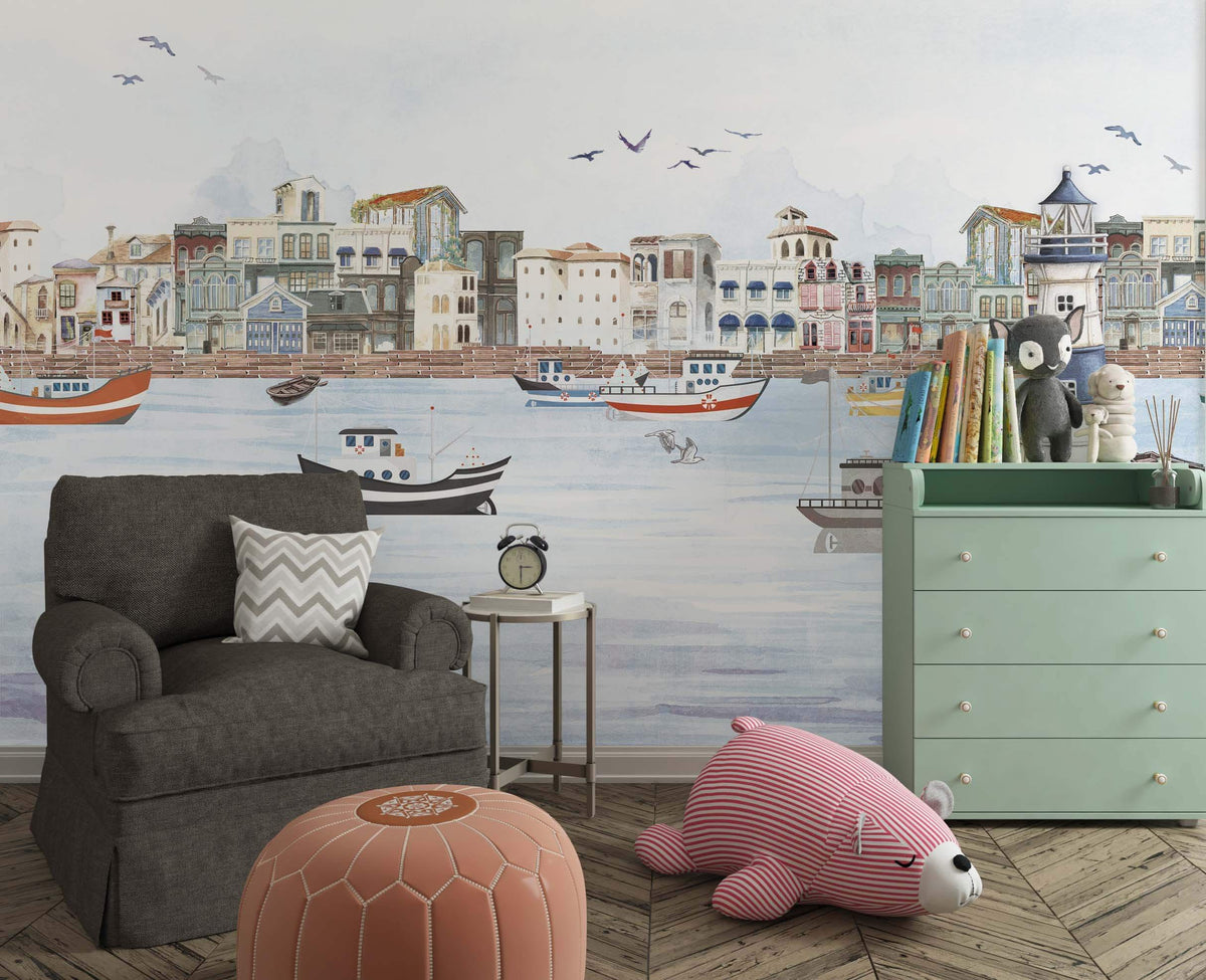 City Escape Wallpaper Mural: Stylish Urban Wall Art