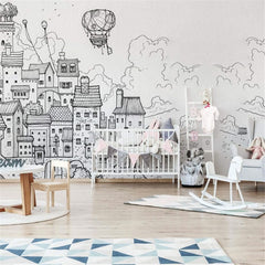 Cityscape Adventures Kids Wallpaper Mural