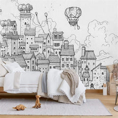 Cityscape Adventures Kids Wallpaper Mural