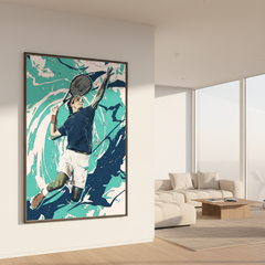 Classic Federer Shot – Tennis Wall Art Print