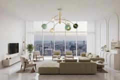 Classy Pendants Living Room Chandelier – Alloy, Dimmable, Remote & Touch, 15–30m², 3-Year Warranty