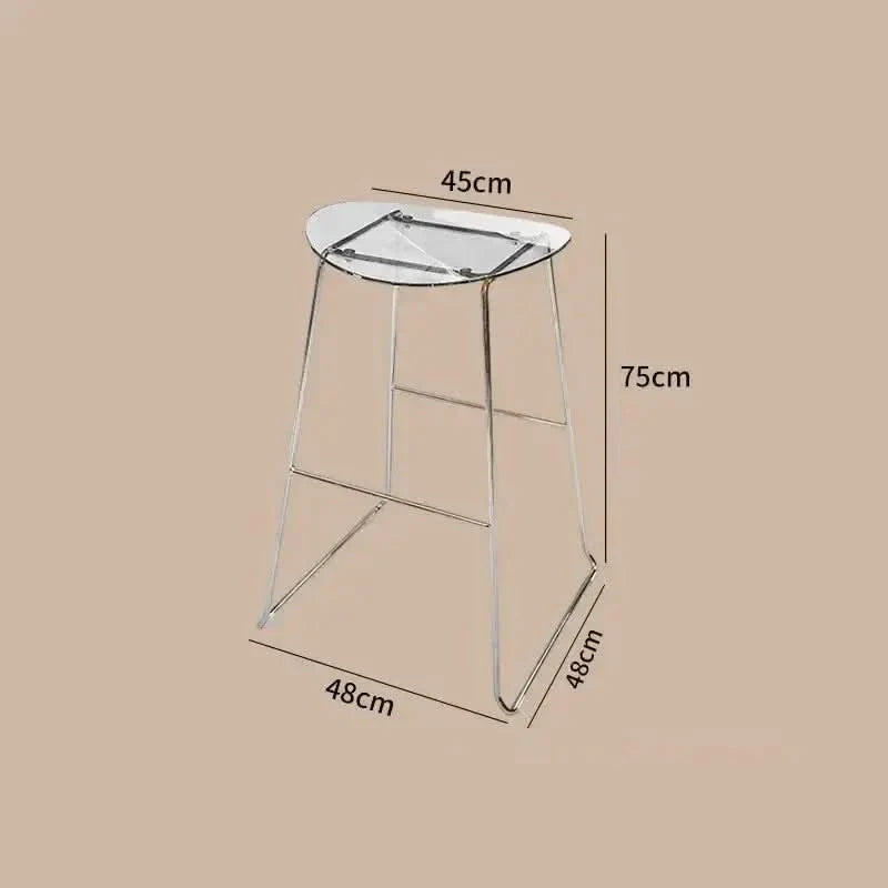 ClearView Acrylic Bar Stool – Transparent Minimalism for Modern Spaces