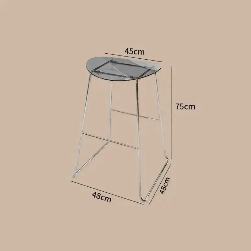 ClearView Acrylic Bar Stool – Transparent Minimalism for Modern Spaces