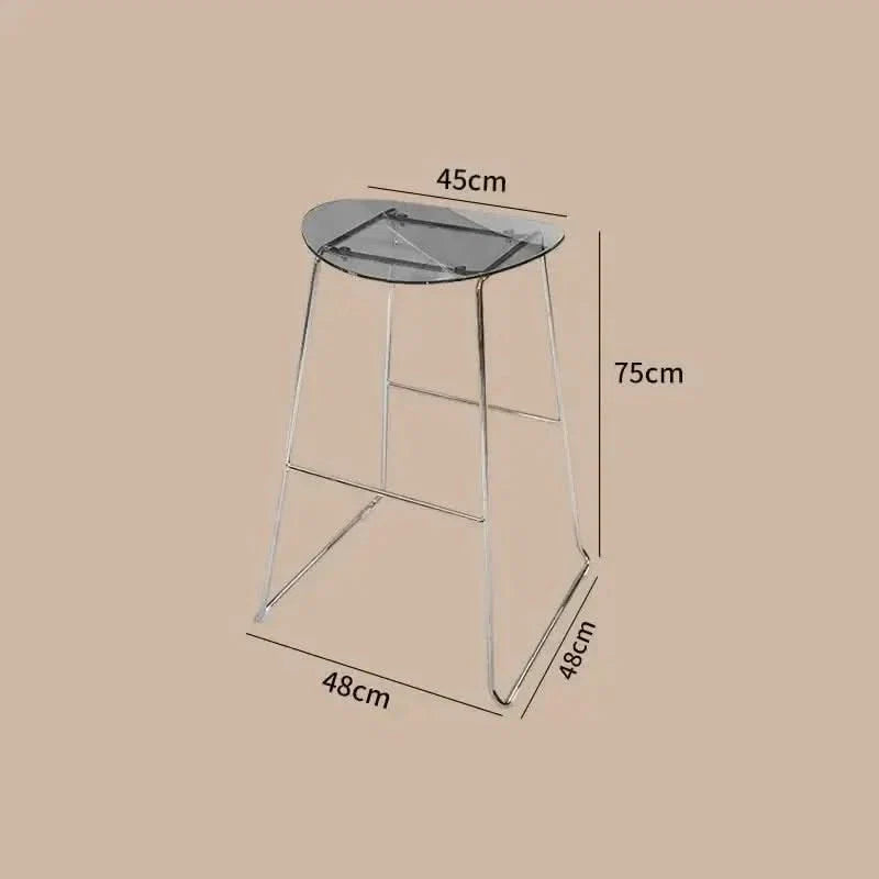 ClearView Acrylic Bar Stool – Transparent Minimalism for Modern Spaces