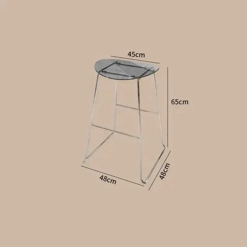 ClearView Acrylic Bar Stool – Transparent Minimalism for Modern Spaces