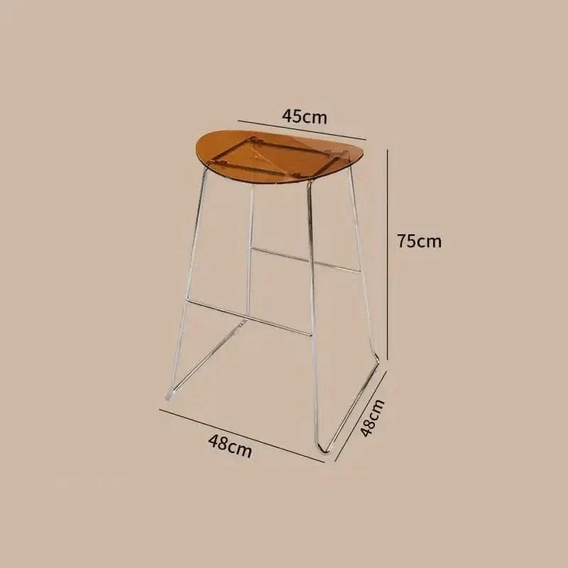 ClearView Acrylic Bar Stool – Transparent Minimalism for Modern Spaces