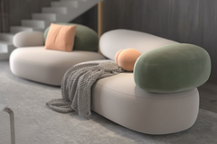 Cloud Puff Designer Sofa Set – Single (118cm) & 2-Seater (152cm), Plush Cushioning