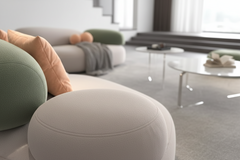 Cloud Puff Designer Sofa Set – Single (118cm) & 2-Seater (152cm), Plush Cushioning