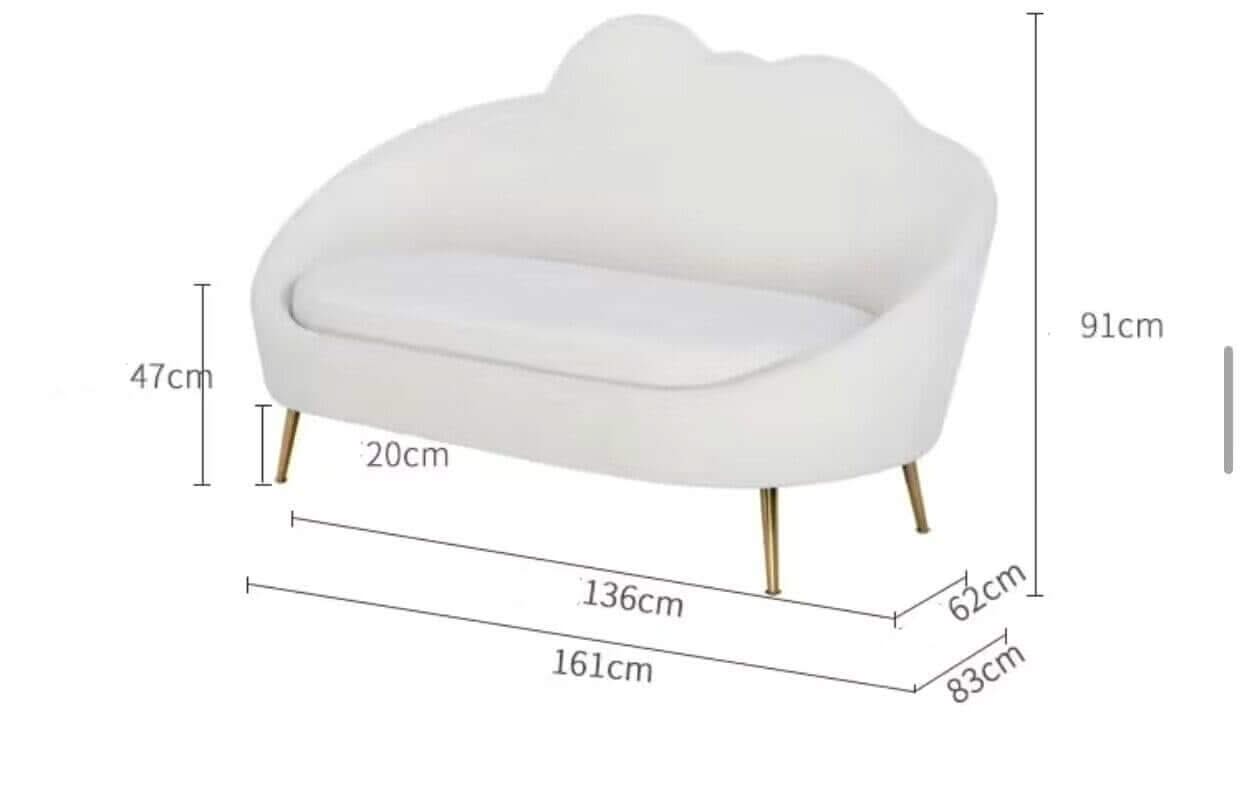 Cloud Stretch Sofa Couch – 2 Seater in 136, 161 & 200cm, High-Density Foam