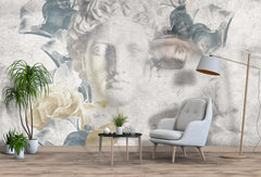 Clouds Face Wallpaper Mural - Captivating Designs for Walls