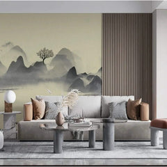 Cloudy Morning Lake Wallpaper Mural