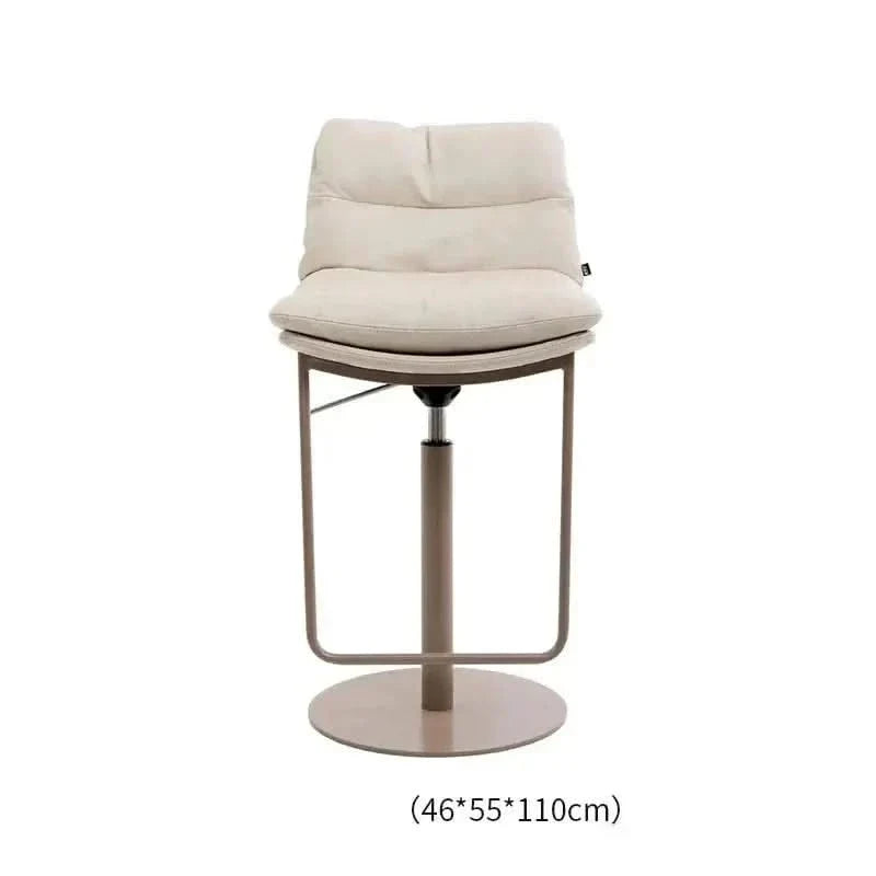 Cocina Leather Bar Chair – Adjustable Swivel Counter Stool with Metal Base