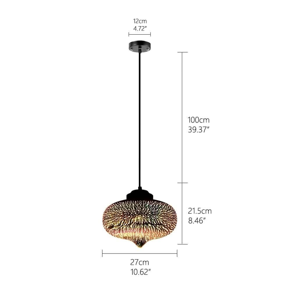 Colourful Fireworks Starry Sky Glass Chandelier – Art Deco Pendant Light