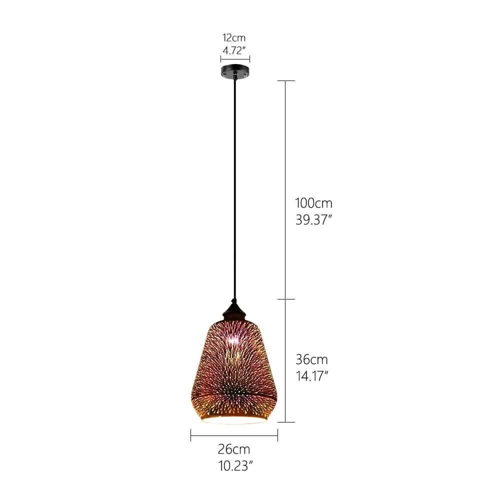 Colourful Fireworks Starry Sky Glass Chandelier – Art Deco Pendant Light