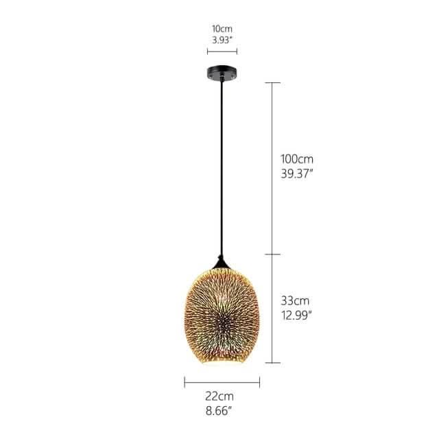 Colourful Fireworks Starry Sky Glass Chandelier – Art Deco Pendant Light