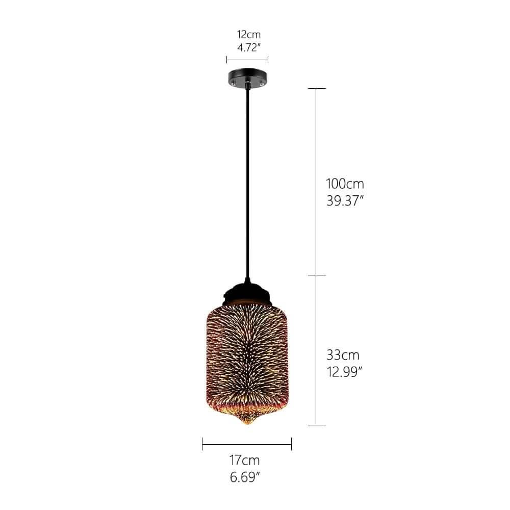 Colourful Fireworks Starry Sky Glass Chandelier – Art Deco Pendant Light
