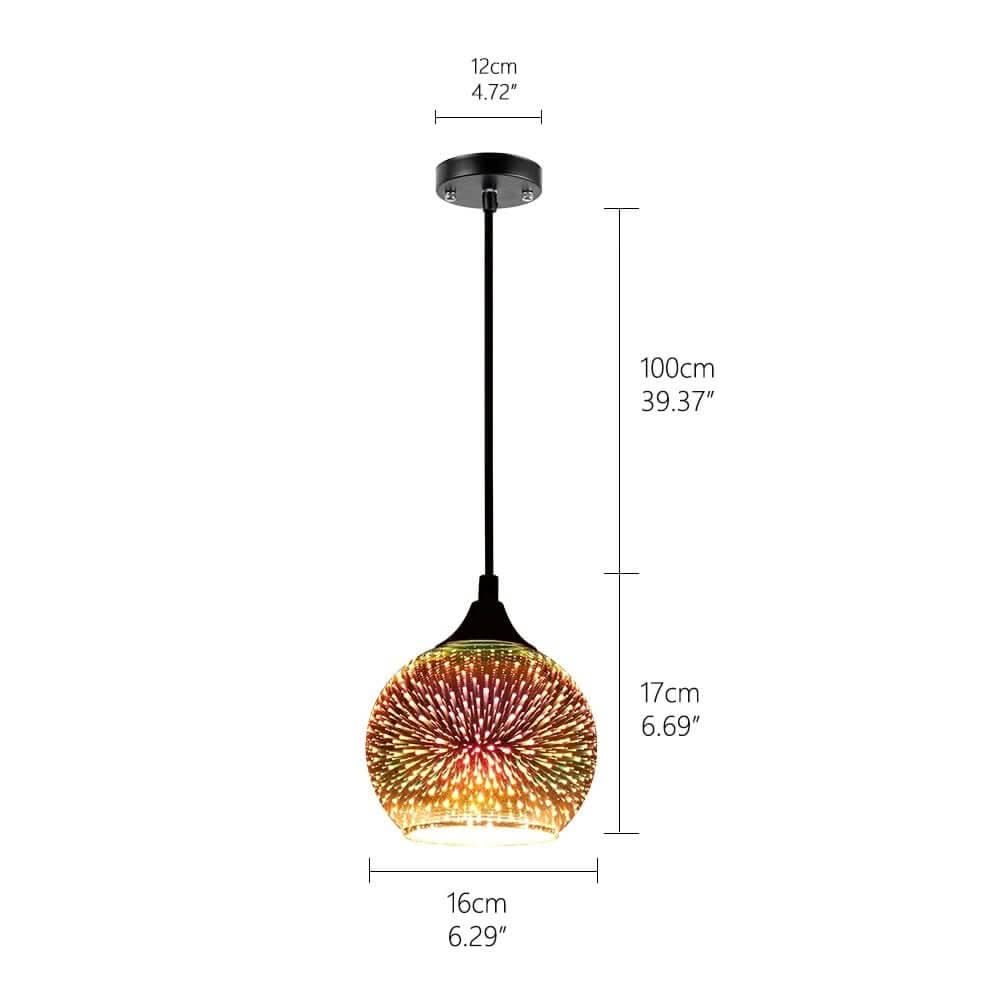 Colourful Fireworks Starry Sky Glass Chandelier – Art Deco Pendant Light