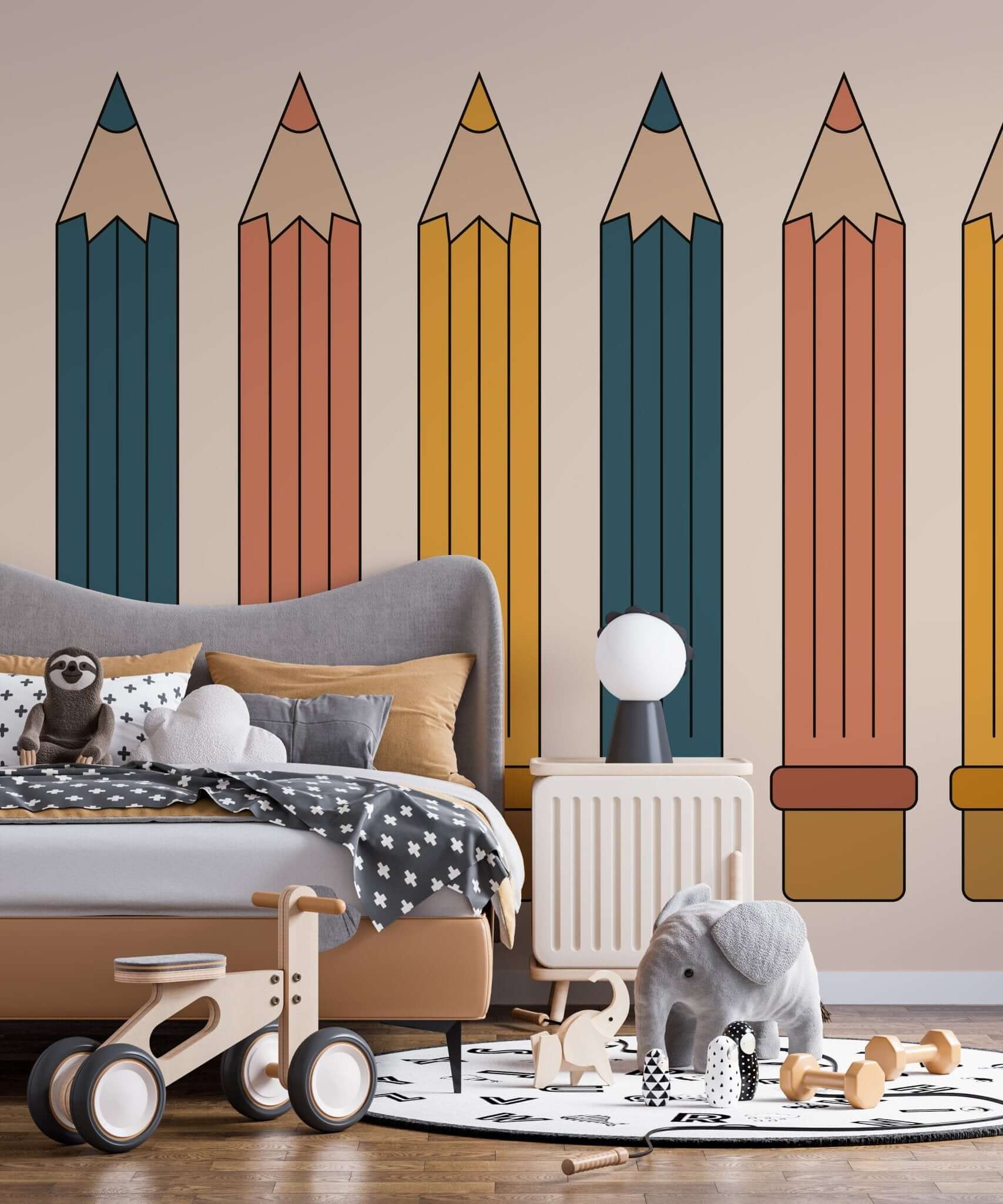 Colour Pencils Creative Kids Wallpaper Mural