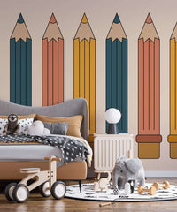 Colour Pencils Creative Kids Wallpaper Mural