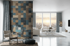 Colourful Geometric Squares Wallpaper Mural