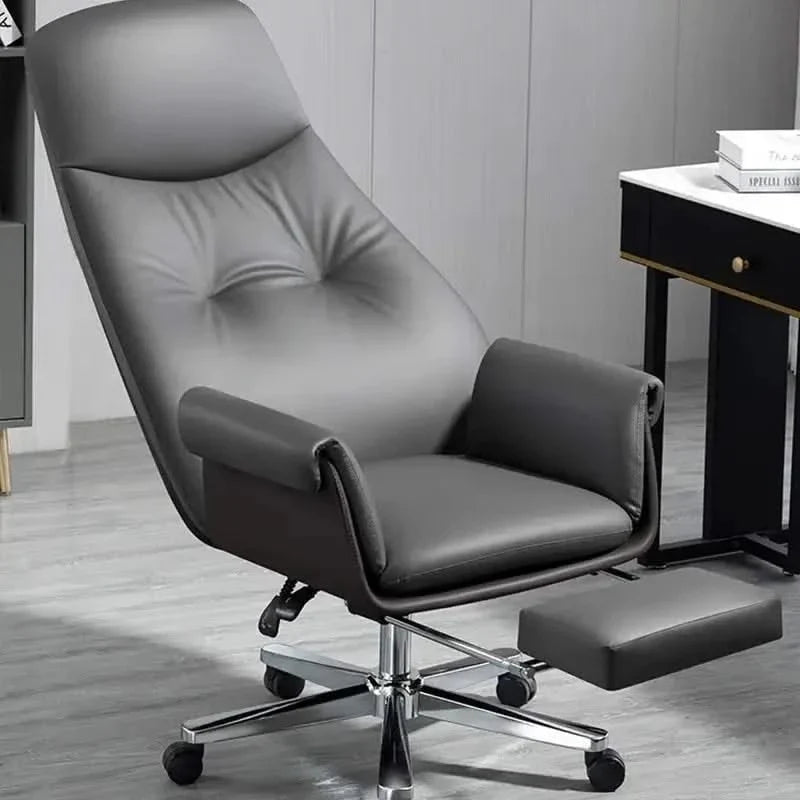 Comfortable Adjustable Executive Leather Office Chair – Modern Swivel Ergonomic Design