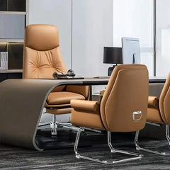 Comfortable Adjustable Executive Leather Office Chair – Modern Swivel Ergonomic Design