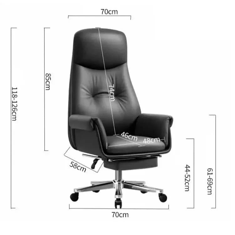 Comfortable Adjustable Executive Leather Office Chair – Modern Swivel Ergonomic Design
