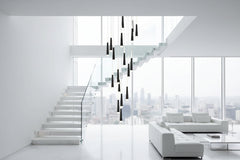 Cone Tubes Staircase Chandelier – Art Deco LED Pendant Light
