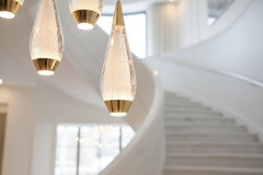 Cones Staircase Chandelier – 1 to 15 Lights in White & Warm Light