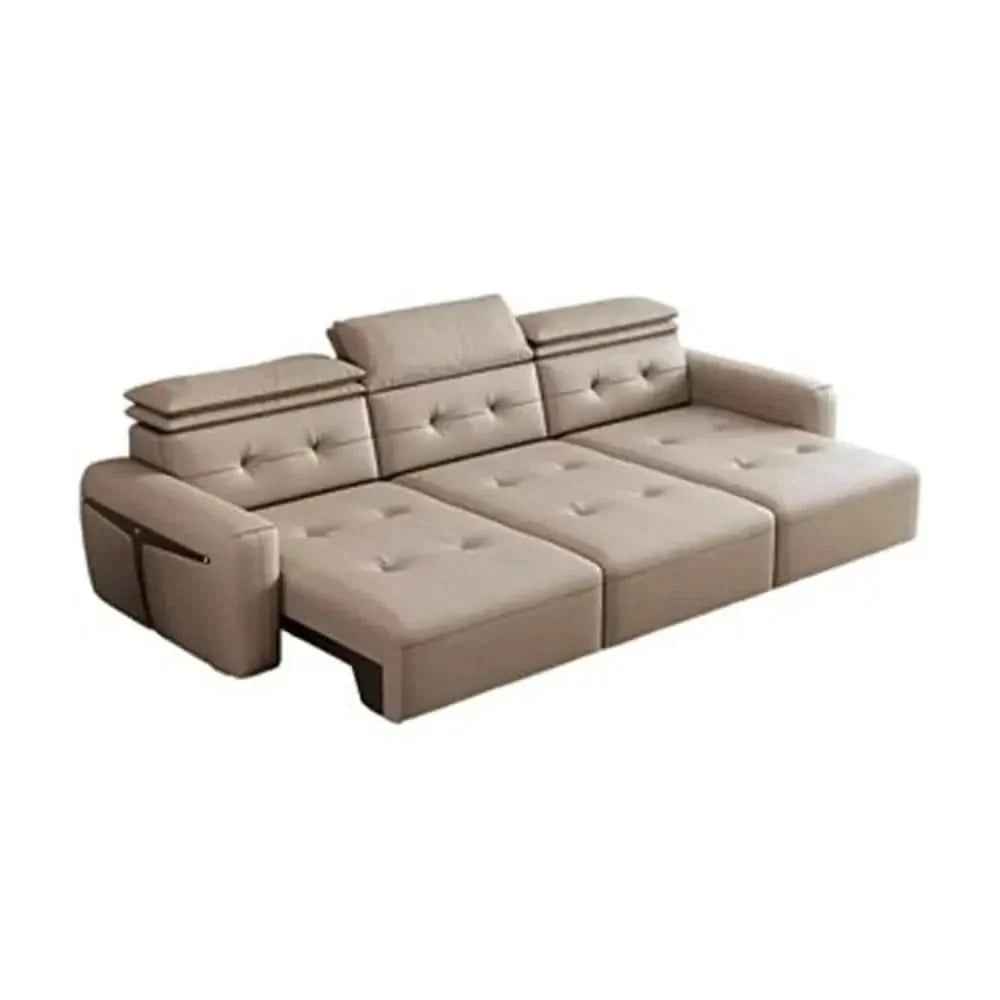 Convertible Sofa Bed – Multifunctional Leather Sofa Set, 2-in-1 Design