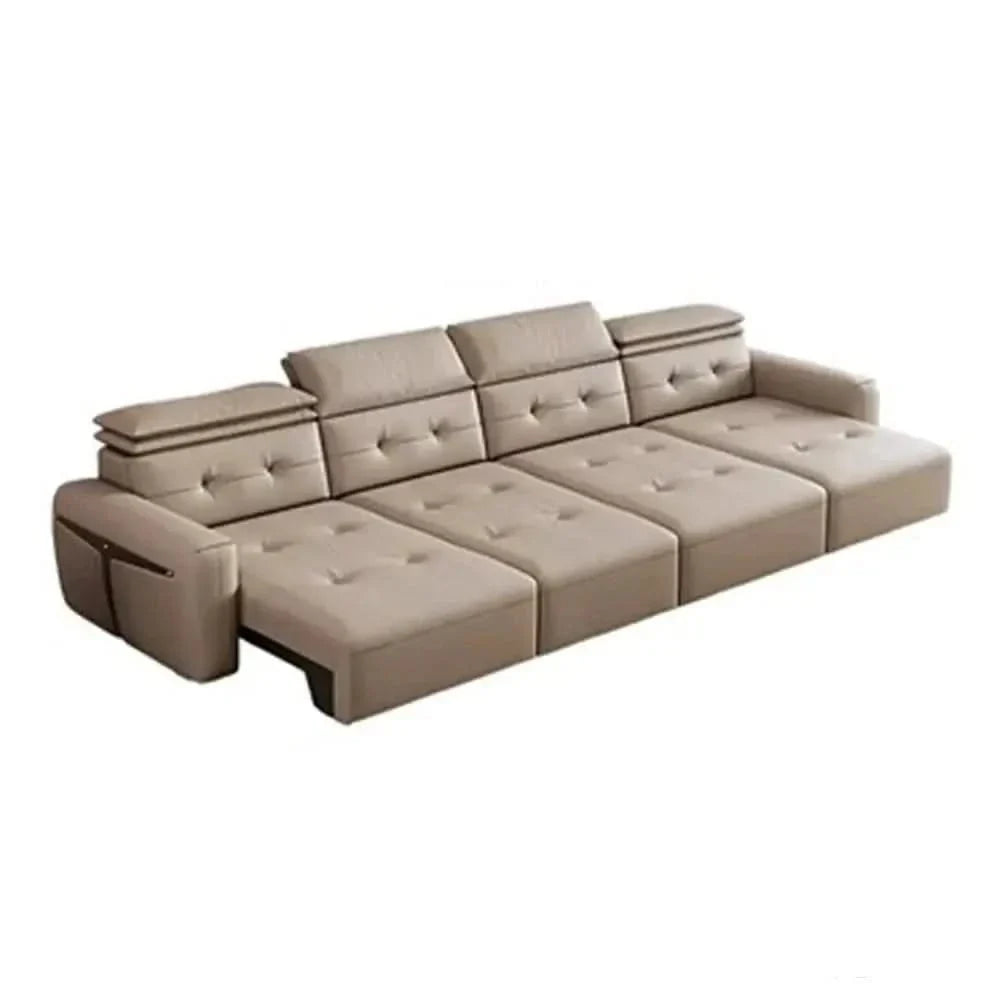 Convertible Sofa Bed – Multifunctional Leather Sofa Set, 2-in-1 Design