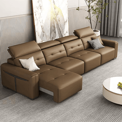 Convertible Sofa Bed – Multifunctional Leather Sofa Set, 2-in-1 Design