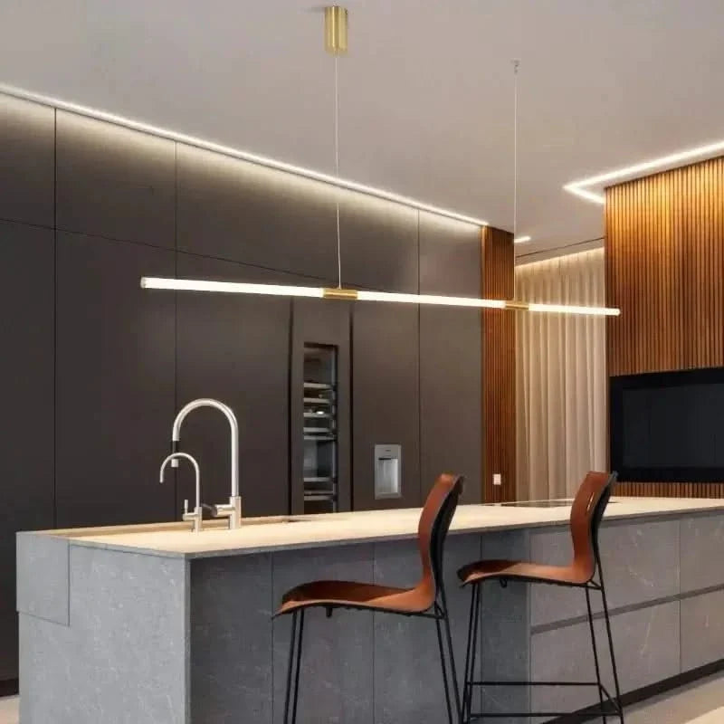Copper Plating LED Acrylic Kitchen Island Light – 104cm & 147cm