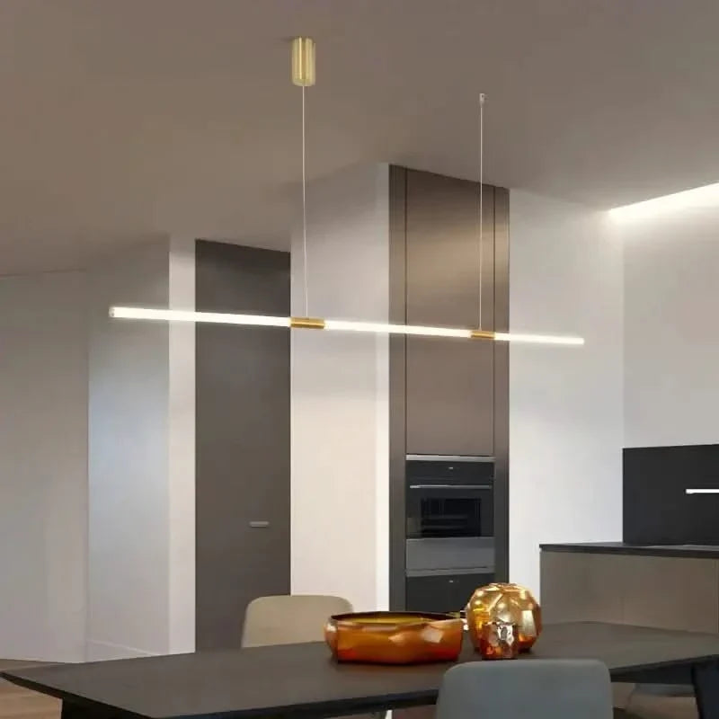 Copper Plating LED Acrylic Kitchen Island Light – 104cm & 147cm