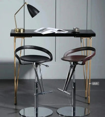 Counter Ergonomic Swivel Bar Chair for Kitchen Island – Brown, Black, Red, White & Mud