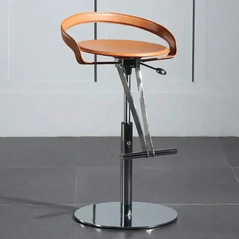 Counter Ergonomic Swivel Bar Chair for Kitchen Island – Brown, Black, Red, White & Mud