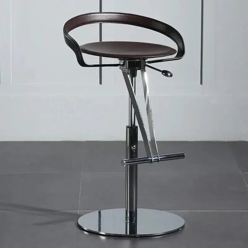 Counter Ergonomic Swivel Bar Chair for Kitchen Island – Brown, Black, Red, White & Mud