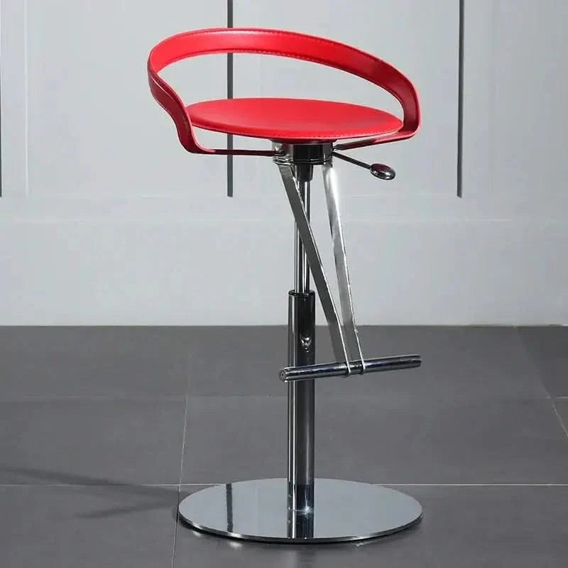 Counter Ergonomic Swivel Bar Chair for Kitchen Island – Brown, Black, Red, White & Mud
