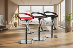 Counter Ergonomic Swivel Bar Chair for Kitchen Island – Brown, Black, Red, White & Mud