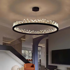 Crystal Chandelier – Black & Gold in 6 Sizes, Warm, White & Dimmable Light