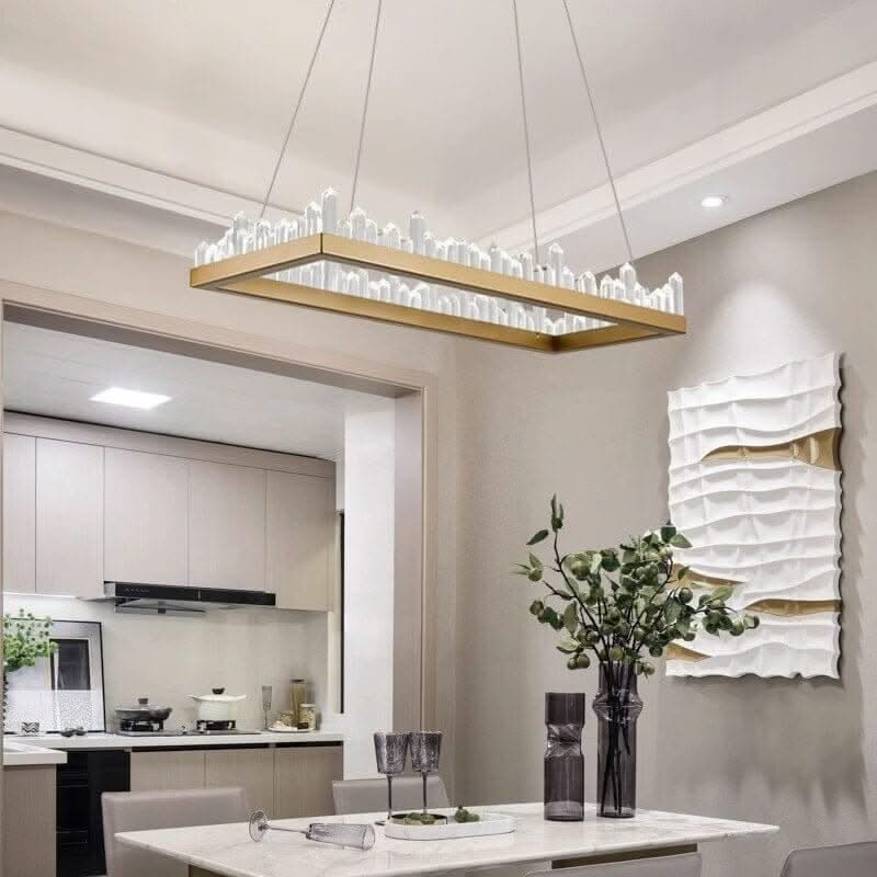 Crystal Chandelier – Black & Gold in 6 Sizes, Warm, White & Dimmable Light