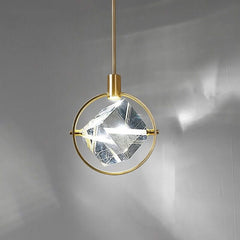 Crystal Cube Rotatable LED Pendant Chandelier – Round & Long, Type A & B