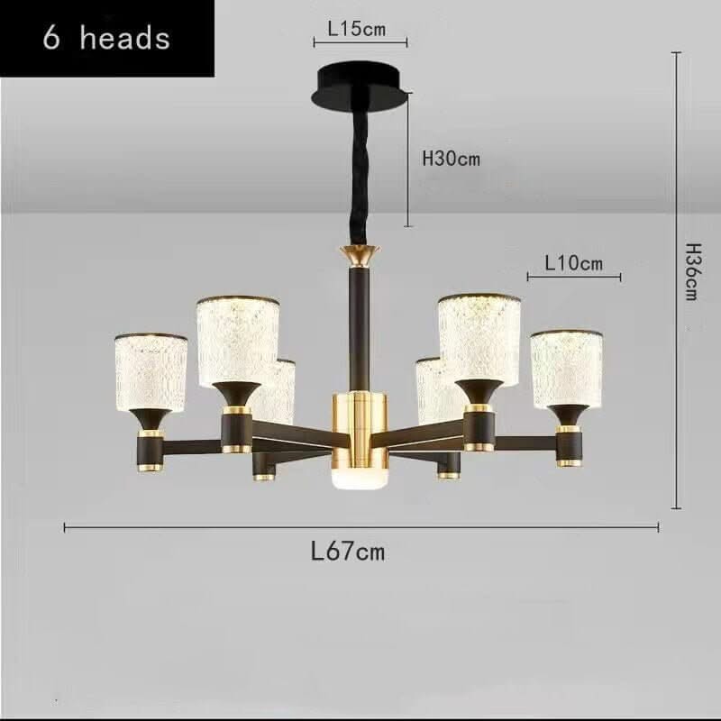 Crystal Cylinders LED Chandelier – Modern Luxury Dimmable Ceiling Light