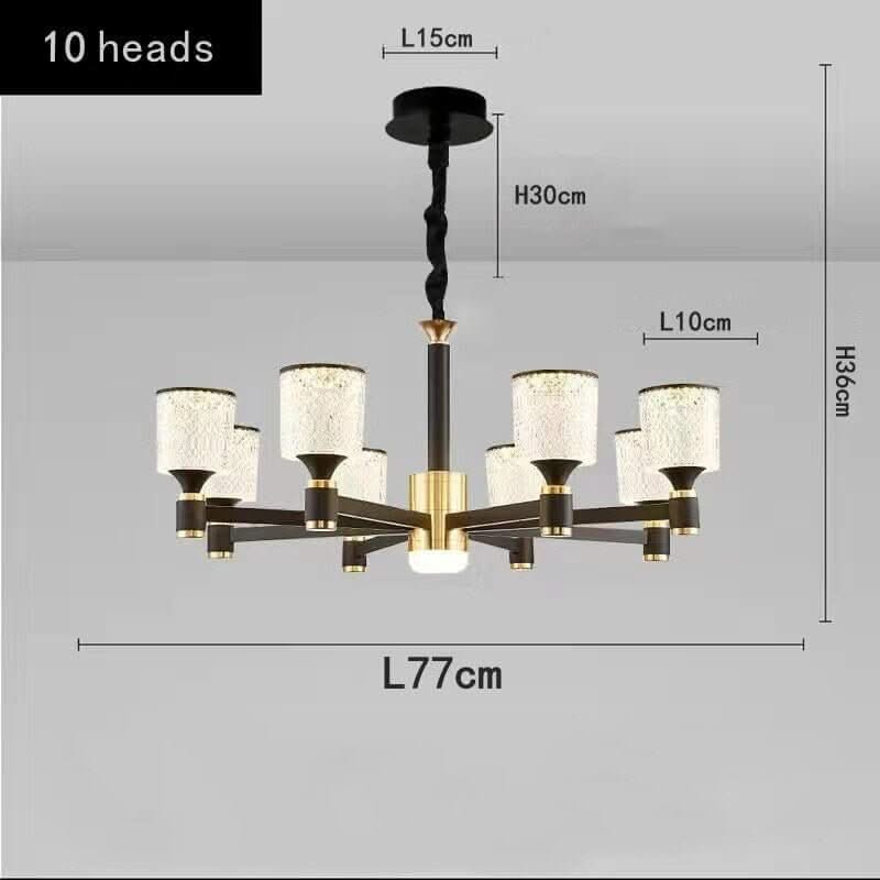 Crystal Cylinders LED Chandelier – Modern Luxury Dimmable Ceiling Light