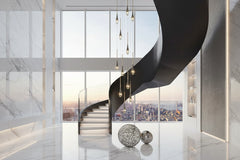 Crystal Drops Staircase Chandelier – Exquisite LED Pendant, 1 to 25 Lights, Warm & Cool White